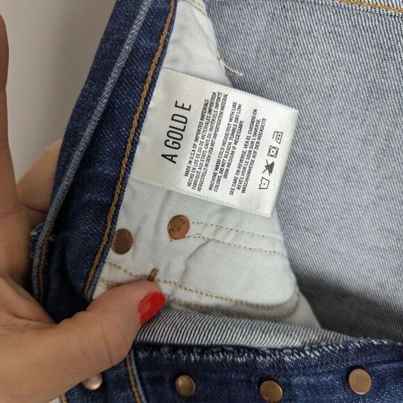 AGOLDE Women's High Rise Skinny Fit Jeans, Medium Wash, Size 26 stretch - Picture 5 of 10